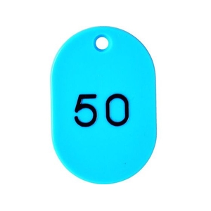トラスコ中山 TRUSCO 番号入小判札 小 45×30 26~50 空 25枚4530ライトブルー3 FC296FV-1162350-イメージ1