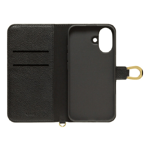 NATURAL　design iPhone17用 手帳型ケース ORFE ブラック IP25-61-ORF01-イメージ3