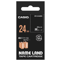 カシオ ネームランド用テープ(黒テープ・24mm幅) XR24ABK