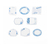 ｂａｎｄｅ 書けるロールステッカー blue flowers FCF954N-BDA829-イメージ3