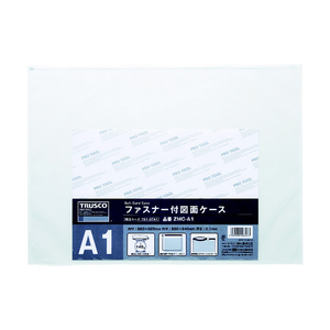 トラスコ ファスナー付図面ケース　Ａ１　０．１ｍｍ厚 TRUSCO　ファスナー付図面ケース ZMC-A1-イメージ1