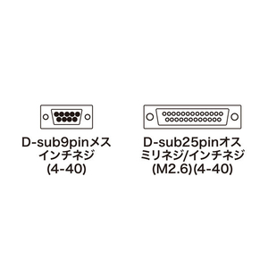 サンワサプライ RS-232C変換アダプタ AD09-9F25MK-イメージ2