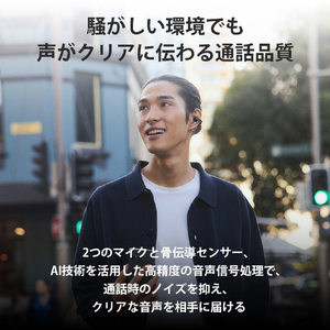 SONY イヤーカフ型ワイヤレスイヤフォン オープンイヤー LinkBuds Clip ブラック WF-LC900 B-イメージ10