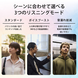 SONY イヤーカフ型ワイヤレスイヤフォン オープンイヤー LinkBuds Clip ブラック WF-LC900 B-イメージ6