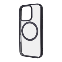 レイアウト iPhone 16 Pro用Like standard MagSafe対応 マグネットアクセサリー対応 衝撃吸収 バンパー マット メタリック ハイブリッドケース ブラック RT-P47MG3/BM