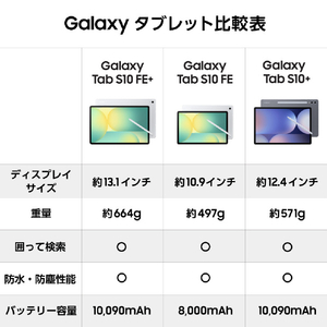 Samsung タブレット Samsung Galaxy Tab S10 FE+ Silver SM-X620NZSAXJP-イメージ4