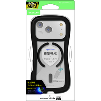 エレコム iPhone17 Pro用Grippy ハイブリッドケース フレームカラー MAGKEEP ブラック PM-A25CGRPFMBK