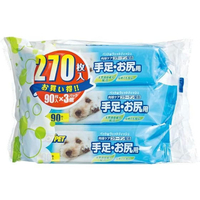 アースペット アース・ペット/ウェットティッシュα 手足・お尻 90枚×3個 FCE819K