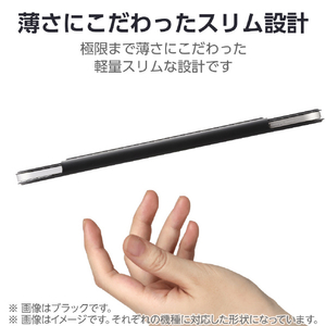 エレコム iPad(A16) フラップケース 超薄型 マグネット着脱 スリープ対応 ネイビー TB-A25RWVPF2NV-イメージ4
