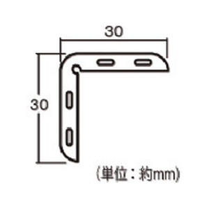 光 L型プロテクター テープ付 グレー345450 FC768GC-4189809-イメージ3