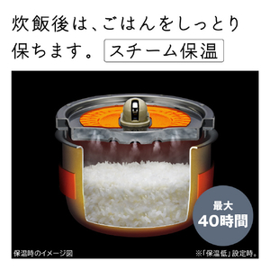 日立 圧力&スチームIH炊飯器 圧力＆スチーム　ふっくら御膳 漆黒 RZ-Z100JM-K-イメージ11