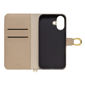 NATURAL　design iPhone17用 手帳型ケース ORFE グレージュ IP25-61-ORF03-イメージ3