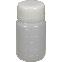 トラスコ ＰＥボトル丸型広口瓶（ポリエチレン製）１００ｍＬ 耐熱温度：0～75℃ TB-100L