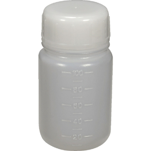 トラスコ ＰＥボトル丸型広口瓶（ポリエチレン製）１００ｍＬ 耐熱温度：0～75℃ TB-100L-イメージ1