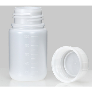 トラスコ ＰＥボトル丸型広口瓶（ポリエチレン製）１００ｍＬ 耐熱温度：0～75℃ TB-100L-イメージ3