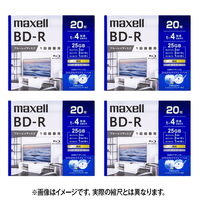 マクセル 録画用25GB(1層) 1-4倍速 ブルーレイディスク 20枚入り ホワイト 4個セット BRV25WPG20SP4