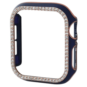 GAACAL Apple Watch Series 1-3 [38mm]用スワロフスキーフレーム ブルー×ローズゴールド W00065BR1-イメージ1