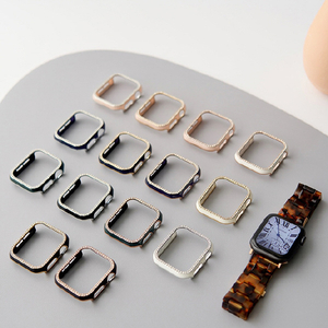 GAACAL Apple Watch Series 1-3 [38mm]用スワロフスキーフレーム ブルー×ローズゴールド W00065BR1-イメージ3