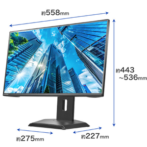 I・Oデータ フリースタイルスタンド & USB Type-C搭載24．5型液晶ディスプレイ LCD-C251SH-GFX-イメージ2