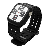 ラスタバナナ Apple Watch 4-10/SE1-2/Ultra Series1-2[44/45/46/49mm]用ベルト シリコンバンド ブラック RBLAW4407BK