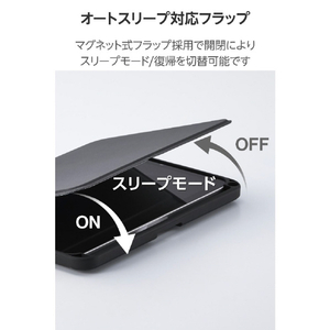 エレコム iPad mini(A17 Pro)用フラップケース 360度回転 背面クリア 2アングル スリープ ブラック TB-A25SMG360BK-イメージ7