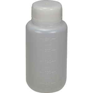 トラスコ ＰＥボトル丸型広口瓶（ポリエチレン製）２５０ｍＬ 食品衛生法適合（ポジティブリスト適合） TB-250L-イメージ1