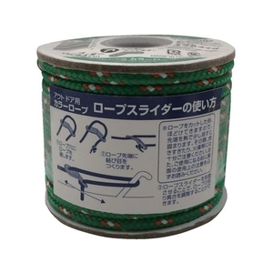 ユタカメイク アウトドア用カラーロープ グリーン 4.5mm×10m FC164GJ-8556036-イメージ1
