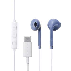 エレコム マイク付き 有線イヤホン USB Type-C(TM) インナーイヤー型 ダスティブルー EHP-DF18IMBU-イメージ1