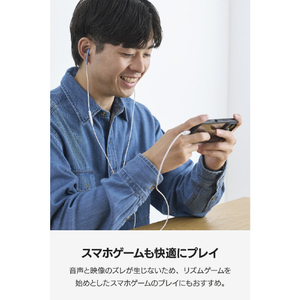エレコム マイク付き 有線イヤホン USB Type-C(TM) インナーイヤー型 ダスティブルー EHP-DF18IMBU-イメージ2