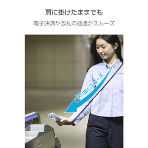 エレコム スマホショルダーストラップ(反射糸タイプ) ブラック P-STSDH1FLREBK-イメージ6