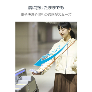 エレコム スマホショルダーストラップ(反射糸タイプ) ディープオレンジ P-STSDH1FLREDR-イメージ6