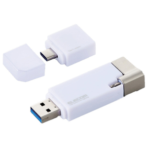 エレコム Lightningコネクタ搭載USB3.2 Gen1メモリ(128GB) ホワイト MF-LGU3B128GWH エレコム Lightningコネクタ搭載USB3.2 Gen1メモリ(128GB) ホワイト MF-LGU3B128GWH