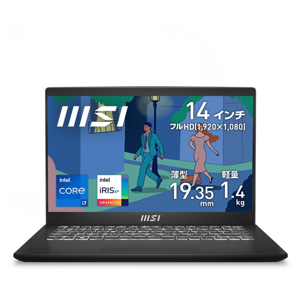 MSI ノートパソコン オリジナル Modern 14 C11M ブラック MODERN-14-C11M-6027JP Type Core インテル Gen2 Home C11M プロセッサーを搭載 i7 さらに Wi Microsoft Office Business 16GB 920×1 USB3