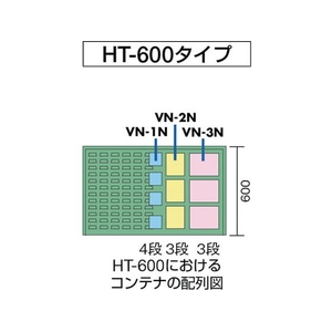 トラスコ中山 コンテナラックパネル 900×305×H600 FC112HP-5015413-イメージ3