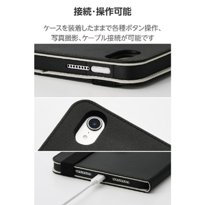 エレコム iPad mini(A17 Pro)用フラップケース 衝撃ガード ベルト付 2アングル 軽量 ブラック TB-A25SPLF2BK-イメージ8