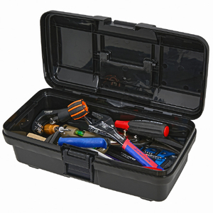 トラスコ スーパーツールボックス ３８５Ｘ２０２Ｘ１４０ｍｍ ブラック 中皿付 TJB-385-イメージ10