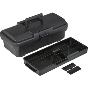 トラスコ スーパーツールボックス ３８５Ｘ２０２Ｘ１４０ｍｍ ブラック 中皿付 TJB-385-イメージ2