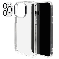 ラスタバナナ iPhone 15 Pro Max用ハイブリッドケース TPU×PC カメラレンズガラスセット クリア 7720IP367PHB