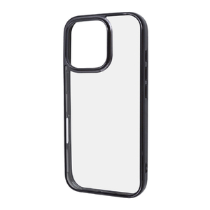 レイアウト iPhone 16 Pro用Like standard 衝撃吸収 バンパー メタリック ハイブリッドケース ブラック RT-P47CC16/BM-イメージ1