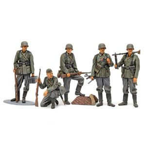 タミヤ 1/35 ドイツ歩兵セット (大戦中期) 1/35 ミリタリーミニチュアシリーズ No.371 T35371ﾄﾞｲﾂﾎﾍｲｾﾂﾄﾀｲｾﾝﾁﾕｳｷ-イメージ1