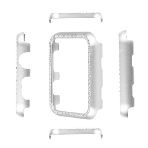 GAACAL Apple Watch Series 4-6/SE1-2 [40mm]用メタリック スワロフスキーフレーム シルバー W00290S2-イメージ1