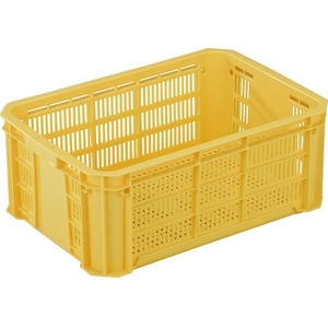 岐阜プラスチック工業 MB型メッシュコンテナーMB-215F 黄 FC073GU-3762173-イメージ1