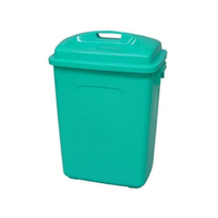 矢崎化工 ポリペール角型 蓋付 465×355×655 グリニッシュブル FCG781R-KL-60