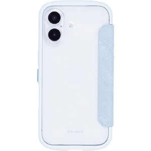 NATURAL　design iPhone17用 背面手帳型ケース CHROME-NATURAL ミント IP25-61-CHN03-イメージ2
