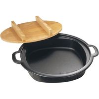 岩鋳 南部鉄 すきやき兼餃子鍋(木蓋付)24cm 20044 FC951LD-1644000