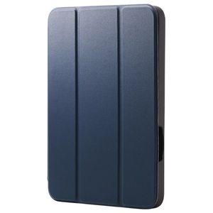エレコム iPad mini(A17 Pro)用フラップケース 衝撃吸収 Pencil収納 スリープ対応 ネイビー TB-A25SSANV-イメージ1