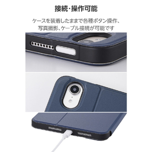 エレコム iPad mini(A17 Pro)用フラップケース 衝撃吸収 Pencil収納 スリープ対応 ネイビー TB-A25SSANV-イメージ8