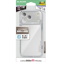 エレコム iPhone18 Pro Max用ハイブリッドケース 極限 クリア PM-A26DHVCKKCR