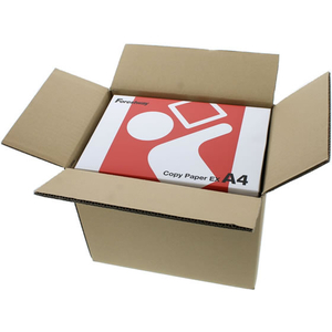 F052897 小型段ボール箱 ダブルフルート A4用 320×230×250 10枚