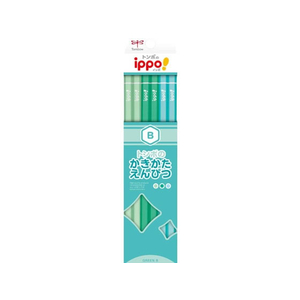 トンボ鉛筆 ippo!かきかたえんぴつ 12本 プレーン グリーン B F907480-KB-KPN04-B-イメージ1